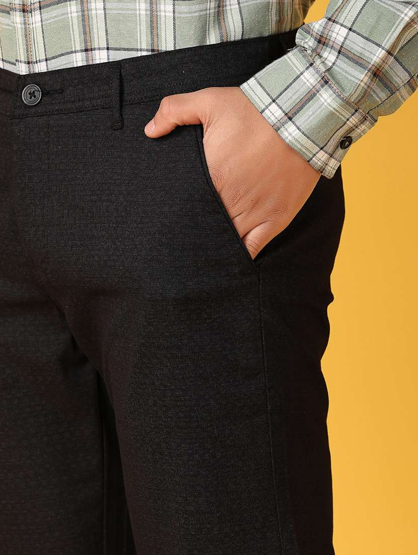 men mid rise solid flat front formal trouser - 21378384 - Standard Image - 5
