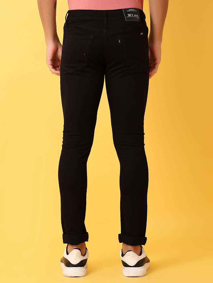 men black solid jean - 21378458 - Standard Image - 3