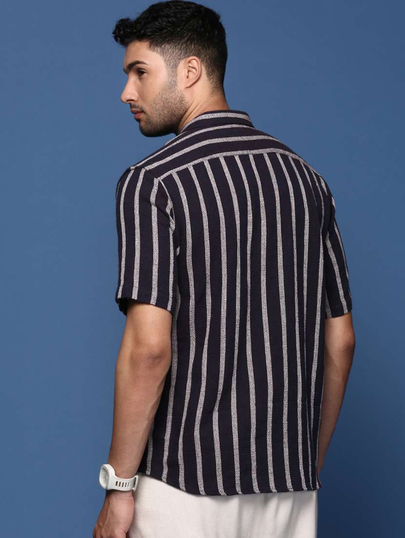 men striped cotton casual shirt - 21378723 -  Standard Image - 3