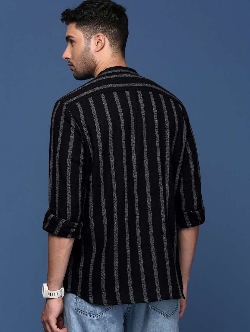 men striped cotton casual shirt - 21378729 -  Standard Image - 3