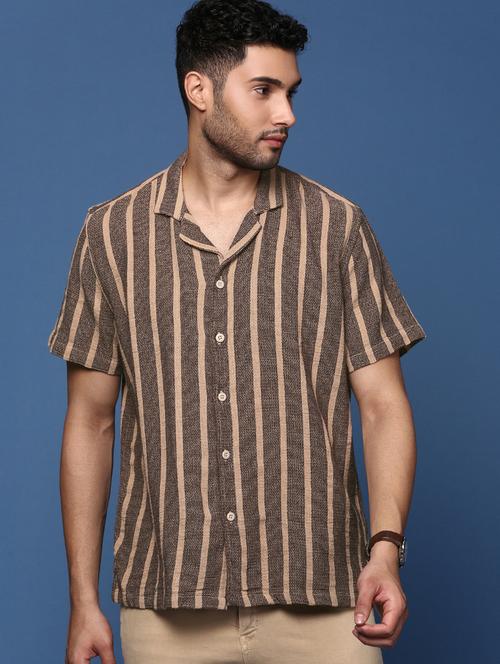 men striped cotton casual shirt - 21378734 - Standard Image - 0