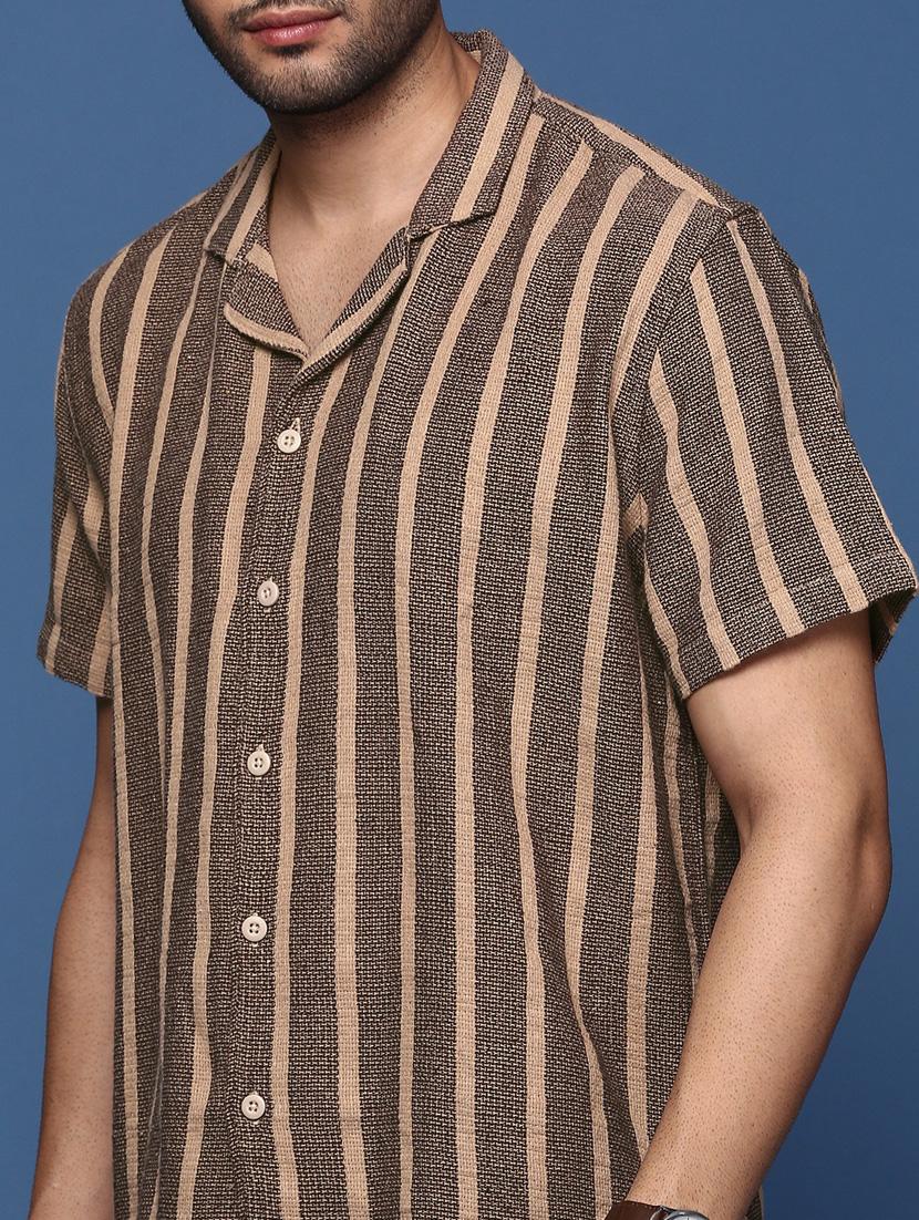 men striped cotton casual shirt - 21378734 - Standard Image - 5
