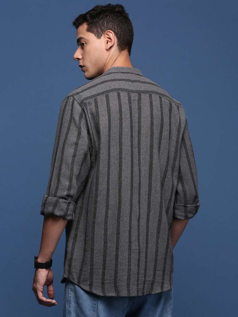 men striped cotton casual shirt - 21378737 -  Standard Image - 3