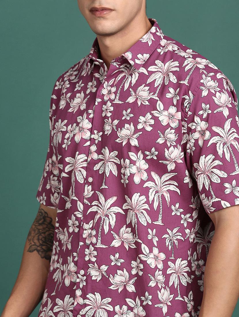 men short sleeved printed casual shirt - 21378749 - Standard Image - 5