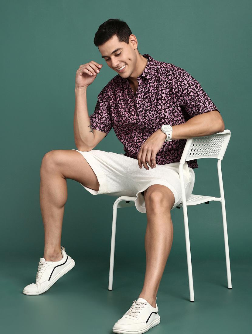 men short sleeved printed casual shirt - 21378755 - Standard Image - 3