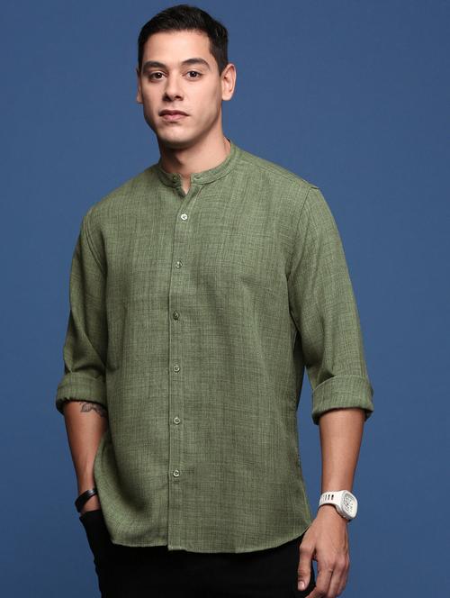 men long sleeved solid casual shirt - 21378773 - Standard Image - 0