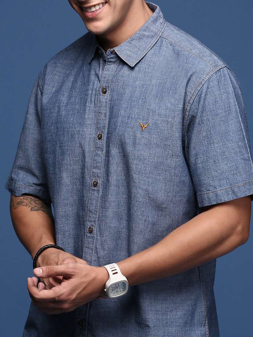 men solid cotton casual shirt - 21378781 -  Standard Image - 5