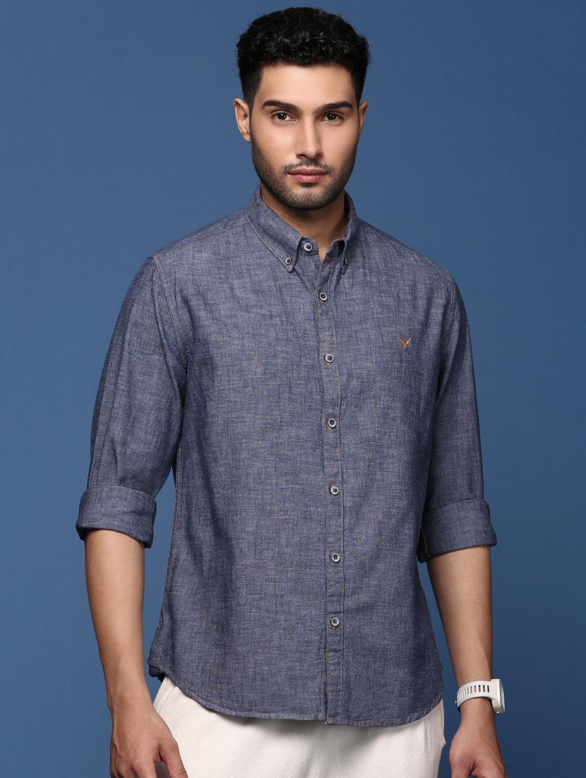 men long sleeved solid casual shirt - 21378785 - Zoom Image - 0
