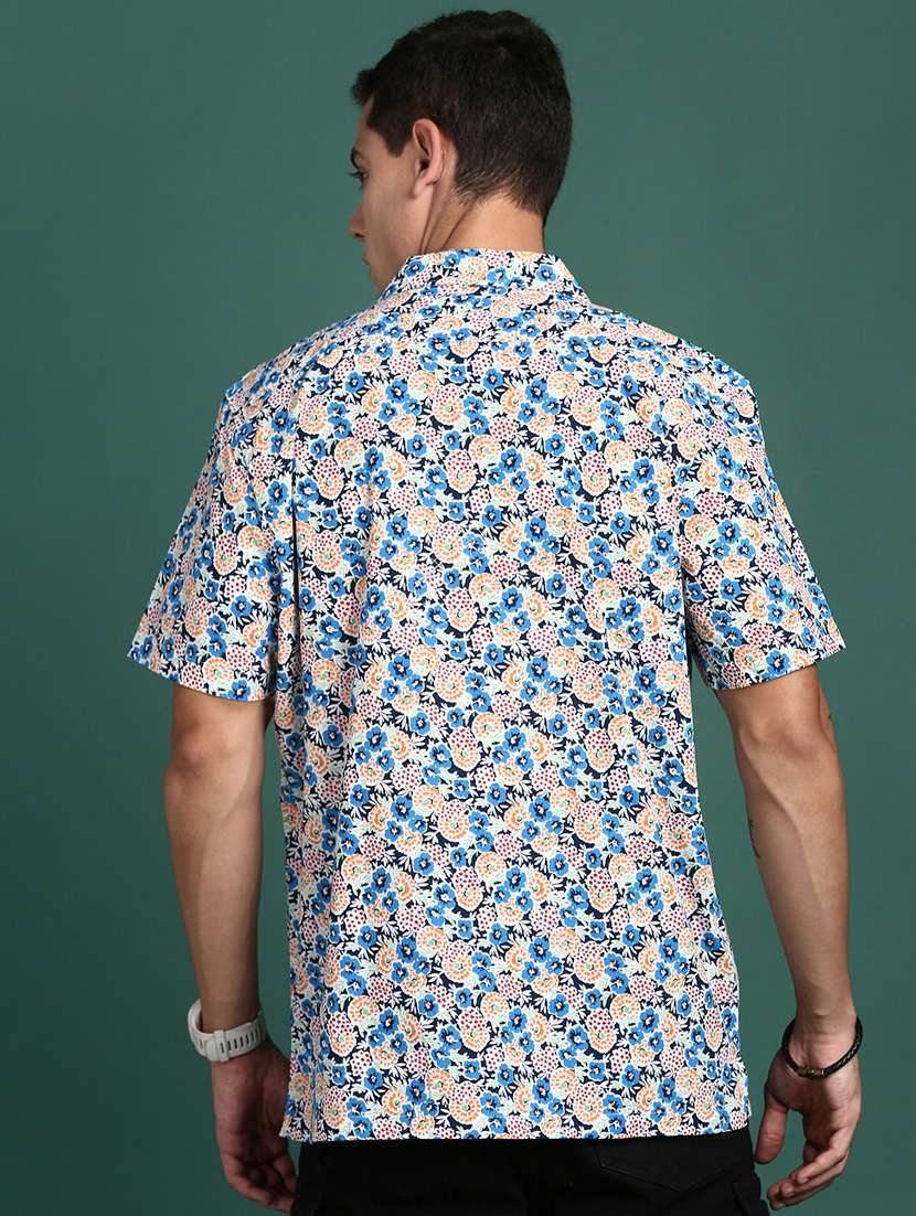 men floral print cotton casual shirt - 21378792 -  Standard Image - 3