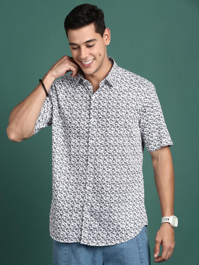 men short sleeved printed casual shirt - 21378804 - Zoom Image - 0