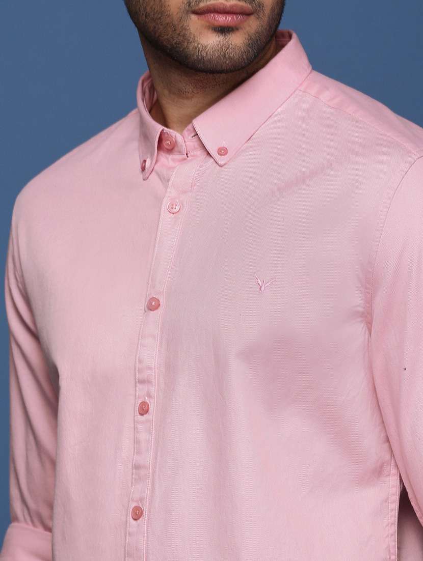 men long sleeved solid casual shirt - 21378808 -  Standard Image - 5