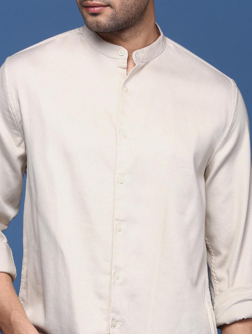 men long sleeved solid casual shirt - 21378818 - Standard Image - 5