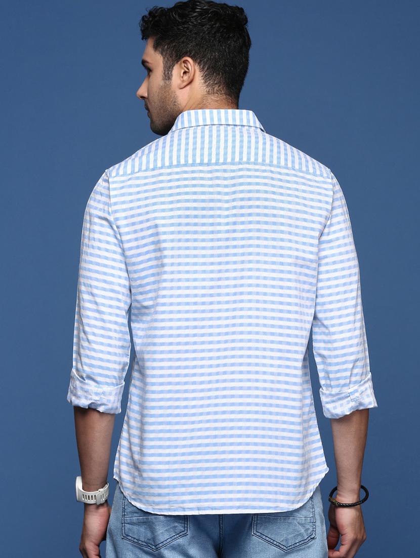 men long sleeved checkered casual shirt - 21378826 - Standard Image - 3