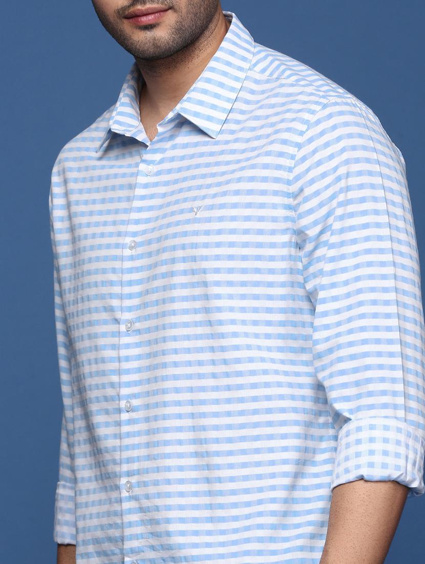 men long sleeved checkered casual shirt - 21378826 - Standard Image - 5