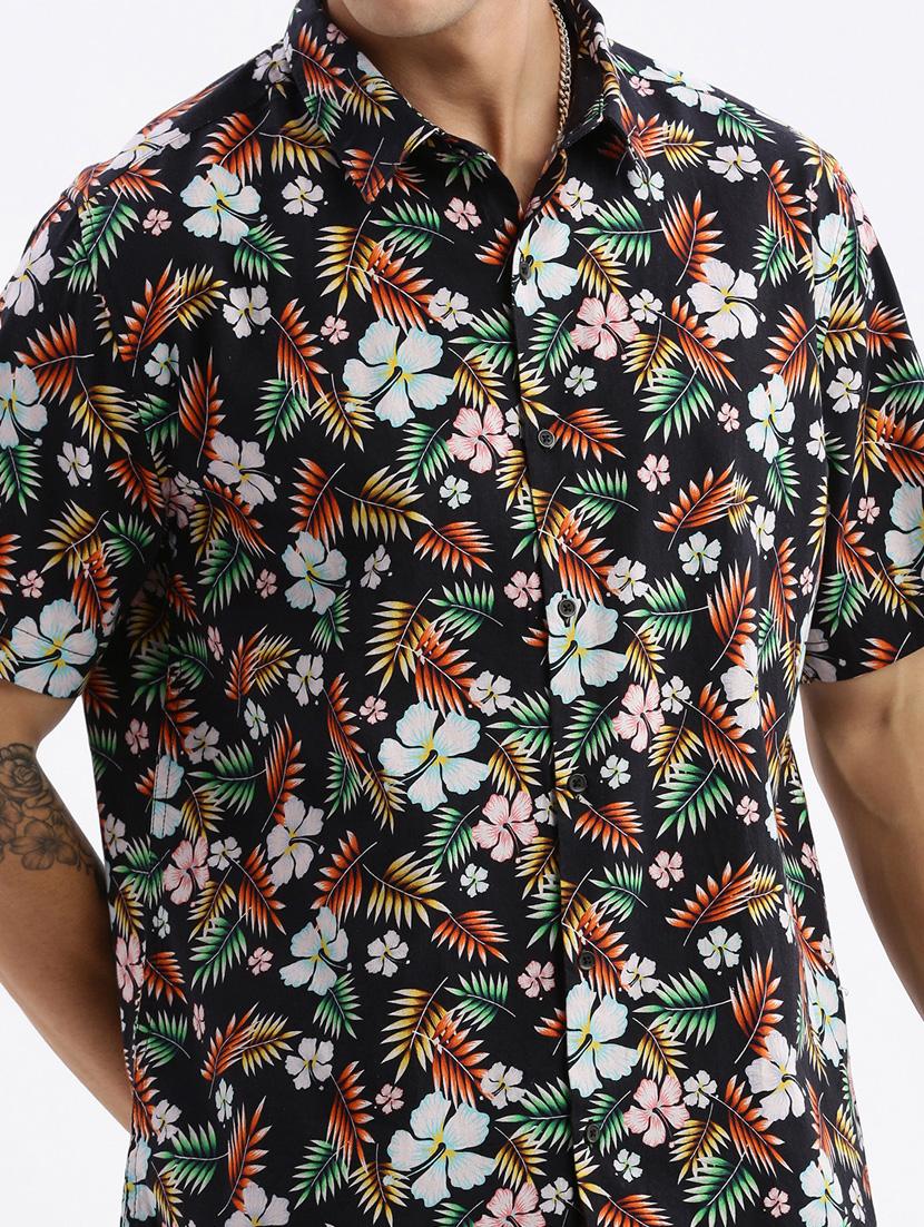 men short sleeved printed casual shirt - 21378839 - Standard Image - 3