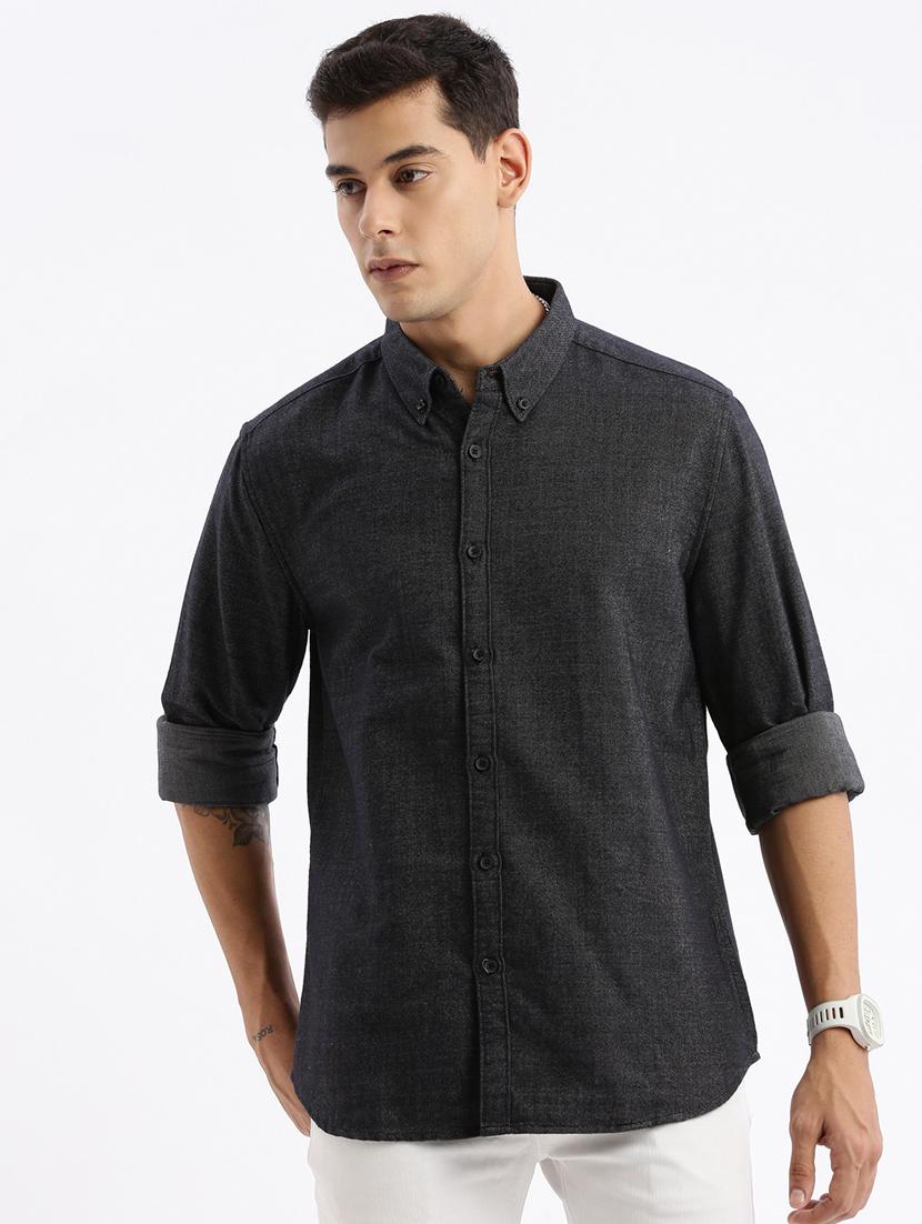 men solid cotton casual shirt - 21378848 - Zoom Image - 0