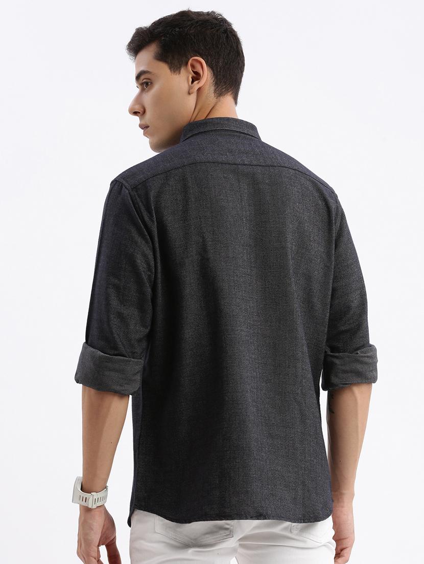men solid cotton casual shirt - 21378848 - Standard Image - 3