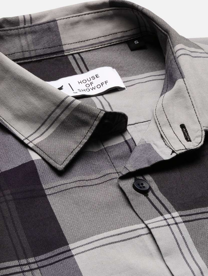 men long sleeved checkered casual shirt - 21378852 -  Standard Image - 5