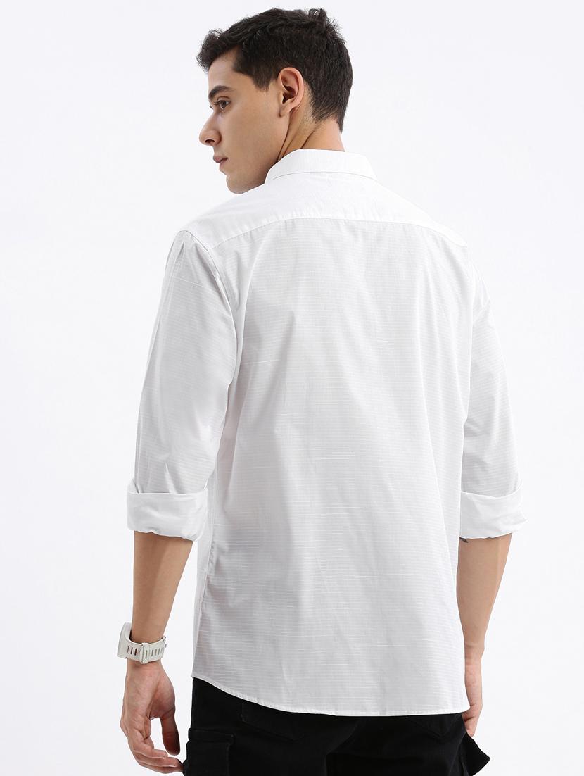 men long sleeved solid casual shirt - 21378885 - Standard Image - 3