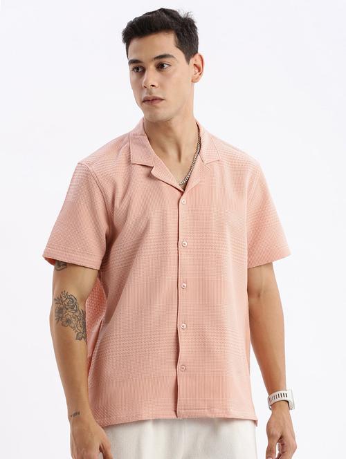 men short sleeved solid casual shirt - 21378890 - Standard Image - 0