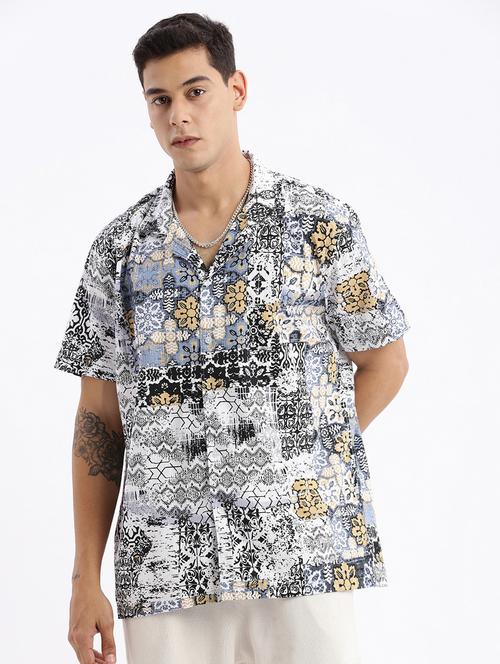 men short sleeved printed casual shirt - 21378900 -  Standard Image - 0