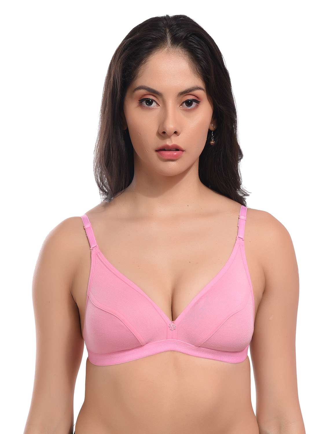 women solid non padded regular bra