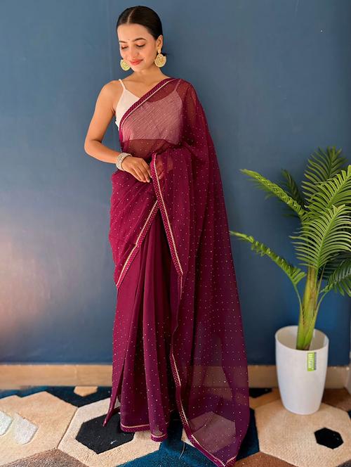 women embellished saree - 21379056 - Standard Image - 0