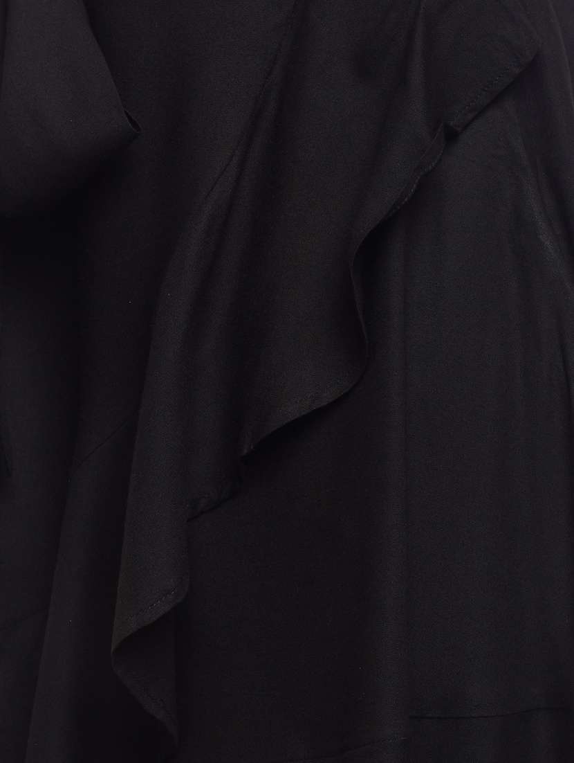 women black solids flared skirt - 21380153 - Standard Image - 5