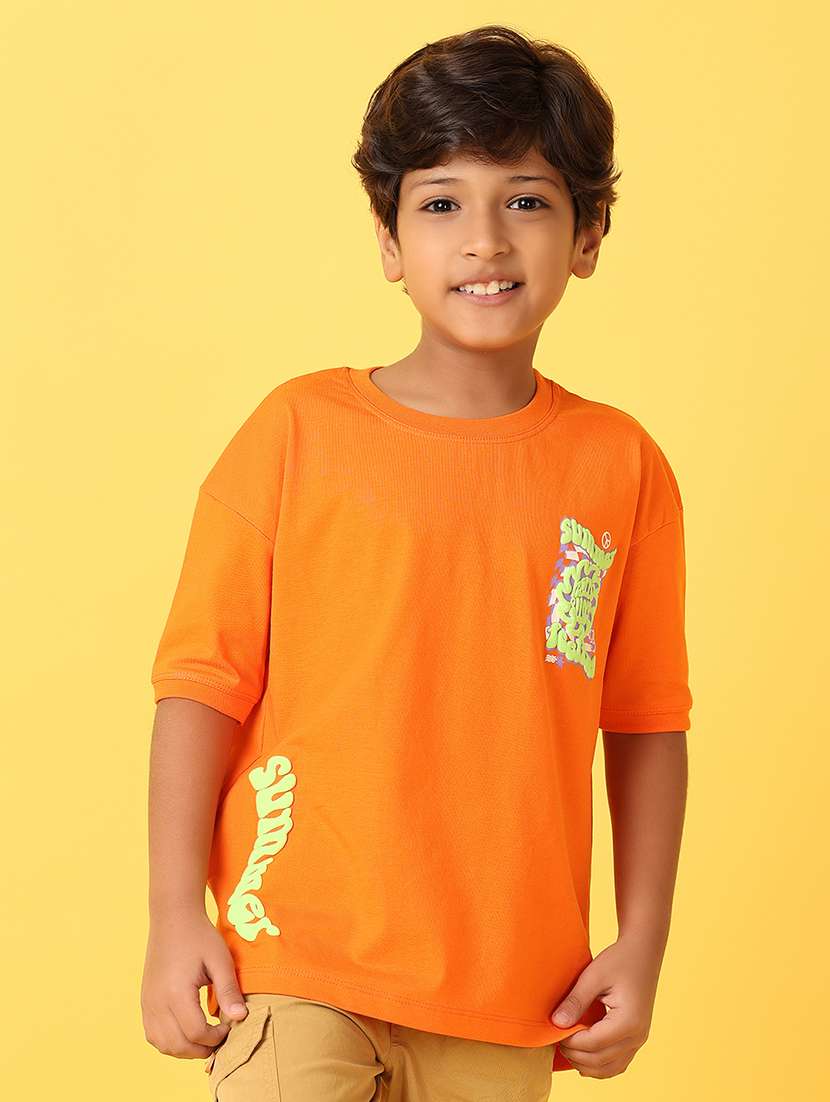 boys back print short sleeve t-shirt