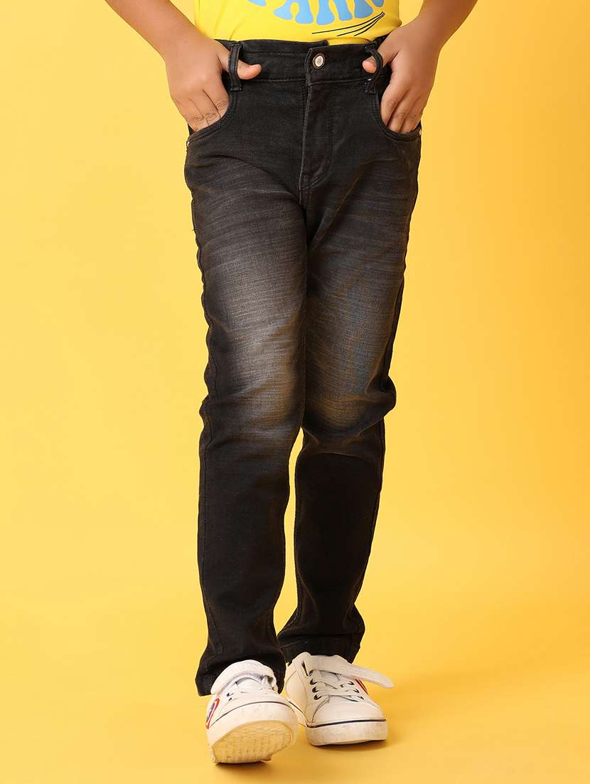 boys black plain jean