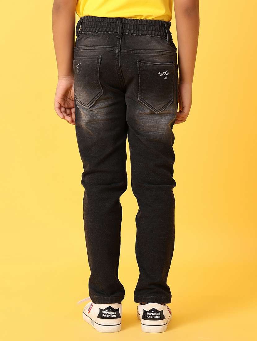boys black plain jean - 21381870 -  Standard Image - 3