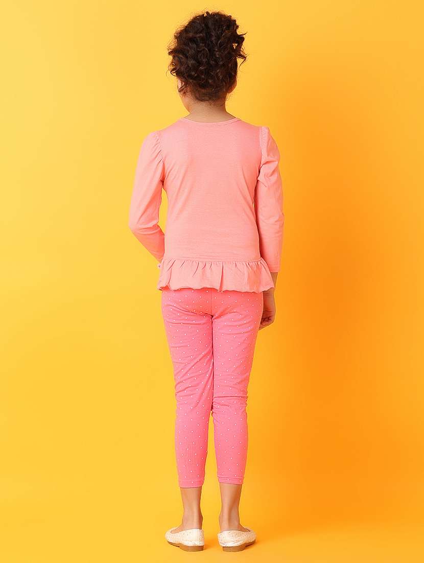 girls printed round neck twin set - 21381882 -  Standard Image - 3