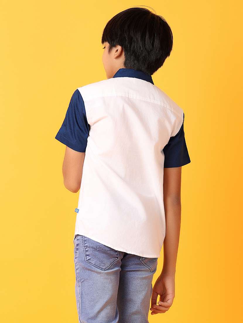 boys collared color block shirt - 21381890 -  Standard Image - 3