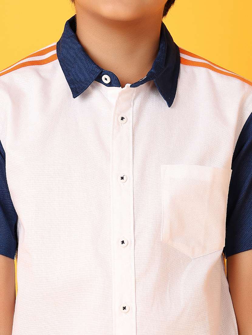 boys collared color block shirt - 21381890 -  Standard Image - 5