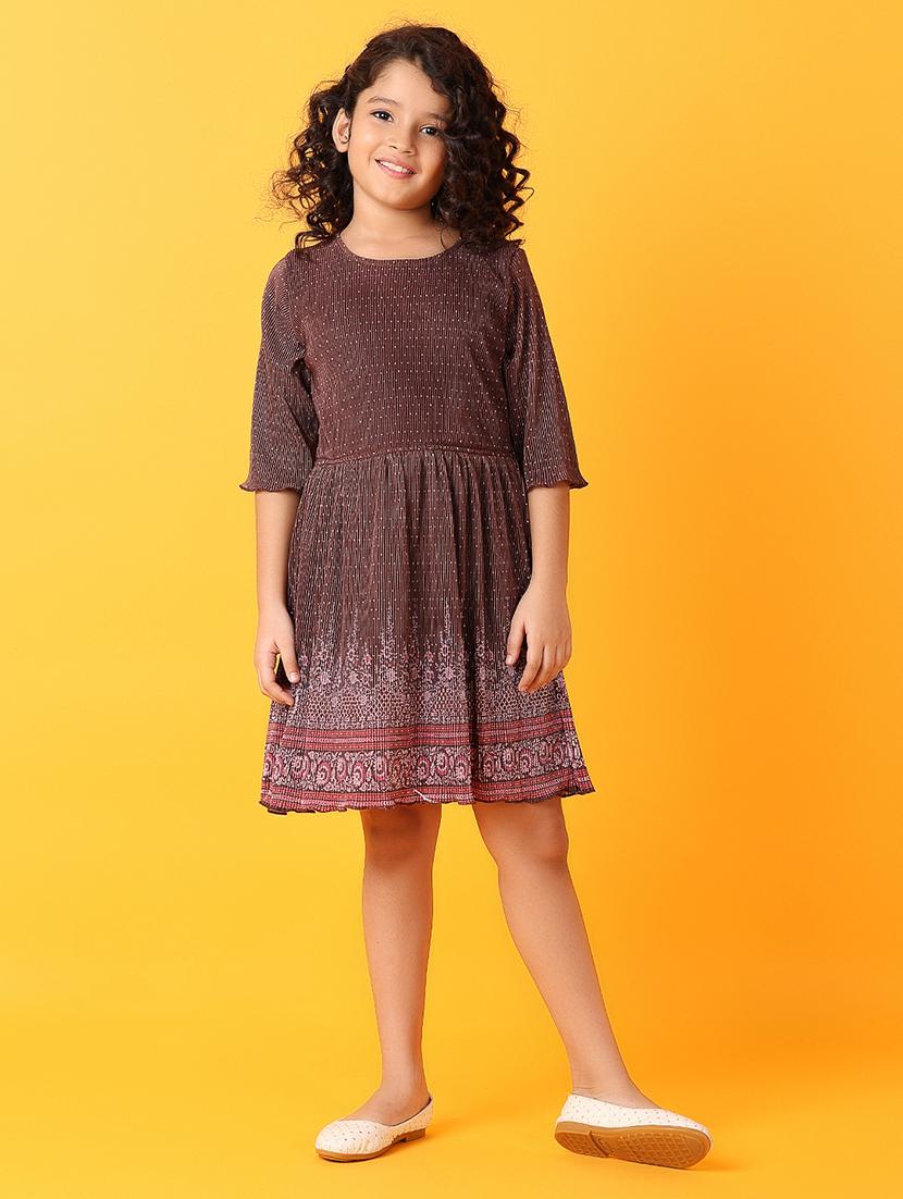 girls printed round neck frock - 21381898 - Zoom Image - 0