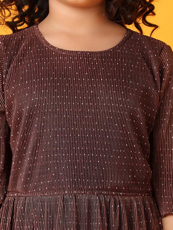 girls printed round neck frock - 21381898 - Standard Image - 5