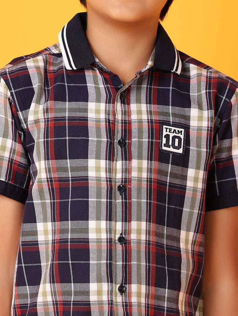 boys blue checks shirt - 21381922 -  Standard Image - 5