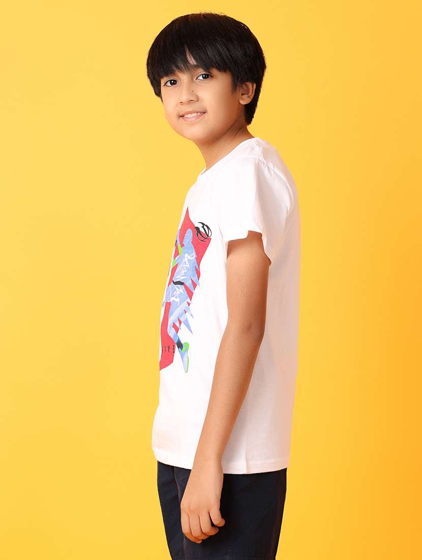 boys round neck graphic t-shirt - 21381925 -  Standard Image - 3