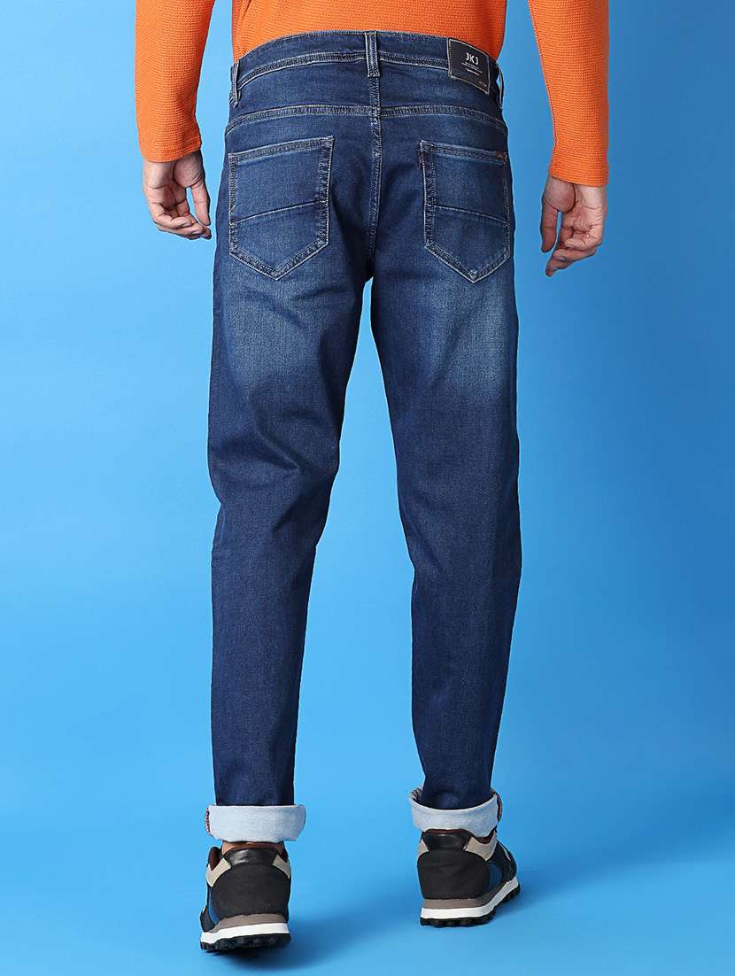 men mid rise plain jeans - 21382029 - Standard Image - 3
