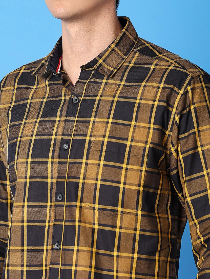 men checks long sleeve casual shirt - 21382038 - Standard Image - 5