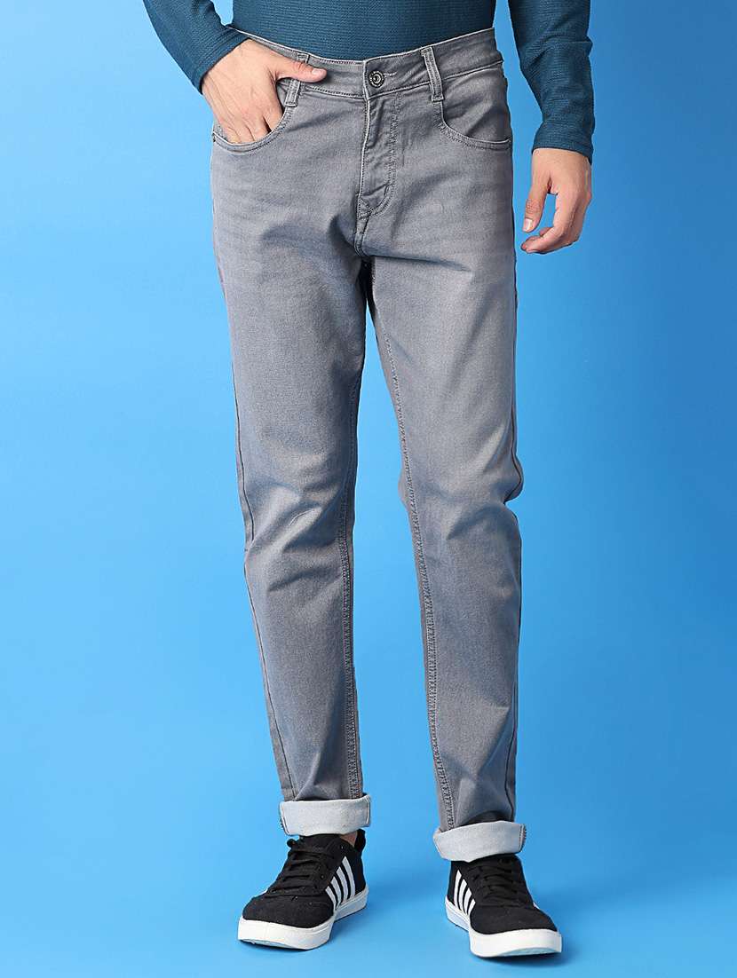 men mid rise plain jeans - 21382042 -  Zoom Image - 0