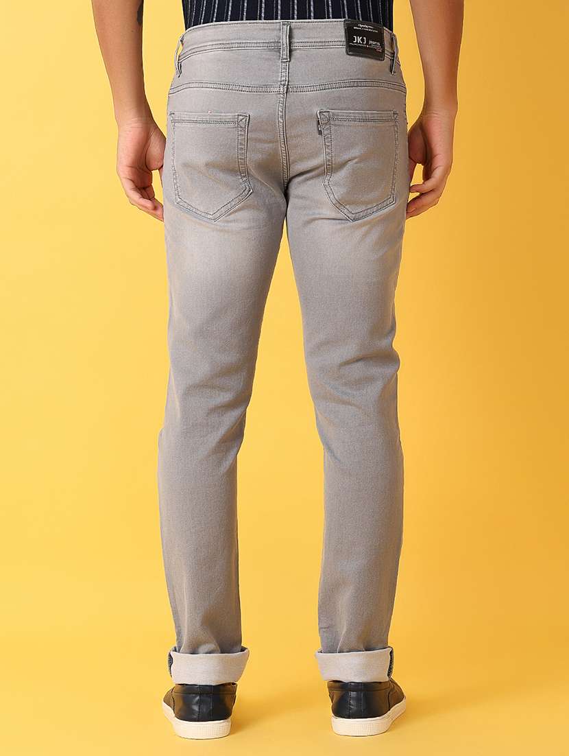 men mid rise plain jeans - 21382043 -  Standard Image - 3