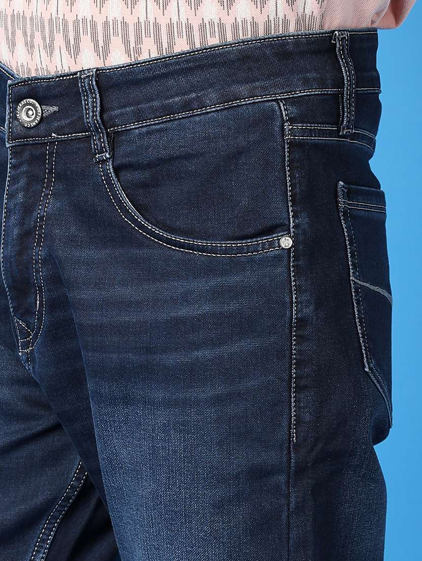 men mid rise plain jeans - 21382046 -  Standard Image - 5