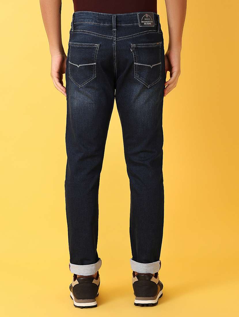 men solid slim fit jeans - 21382048 - Standard Image - 3