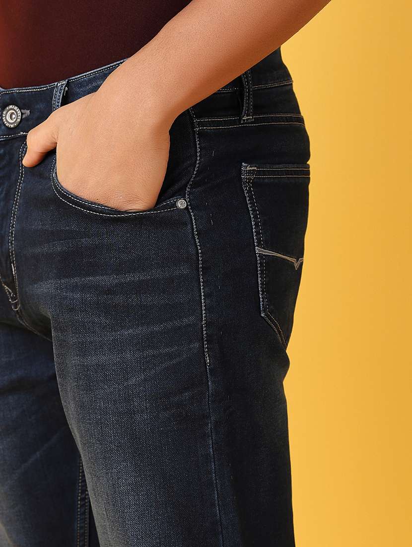 men solid slim fit jeans - 21382048 - Standard Image - 5