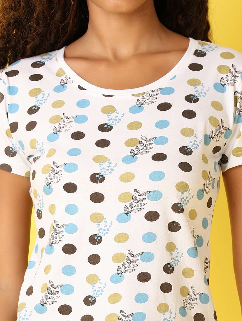 women white printed regular t-shirt - 21382053 - Standard Image - 5