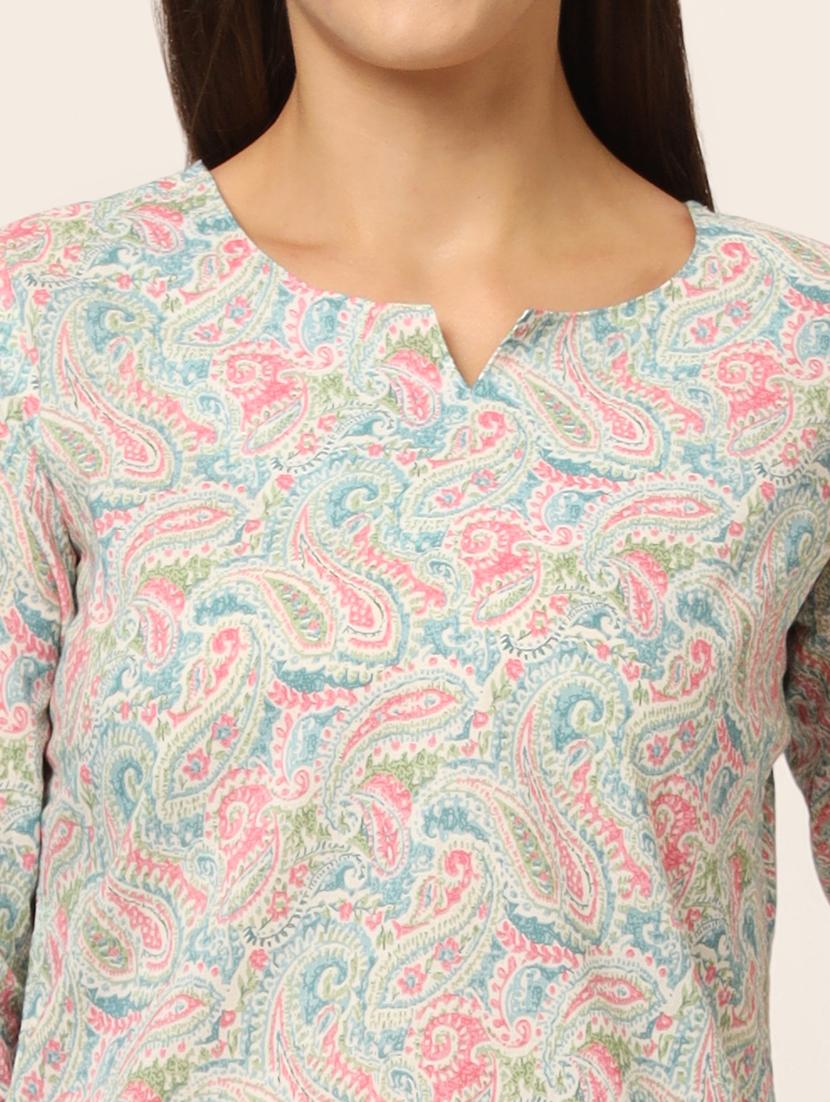 women printed pyjama nightwear set - 21382234 - Standard Image - 5
