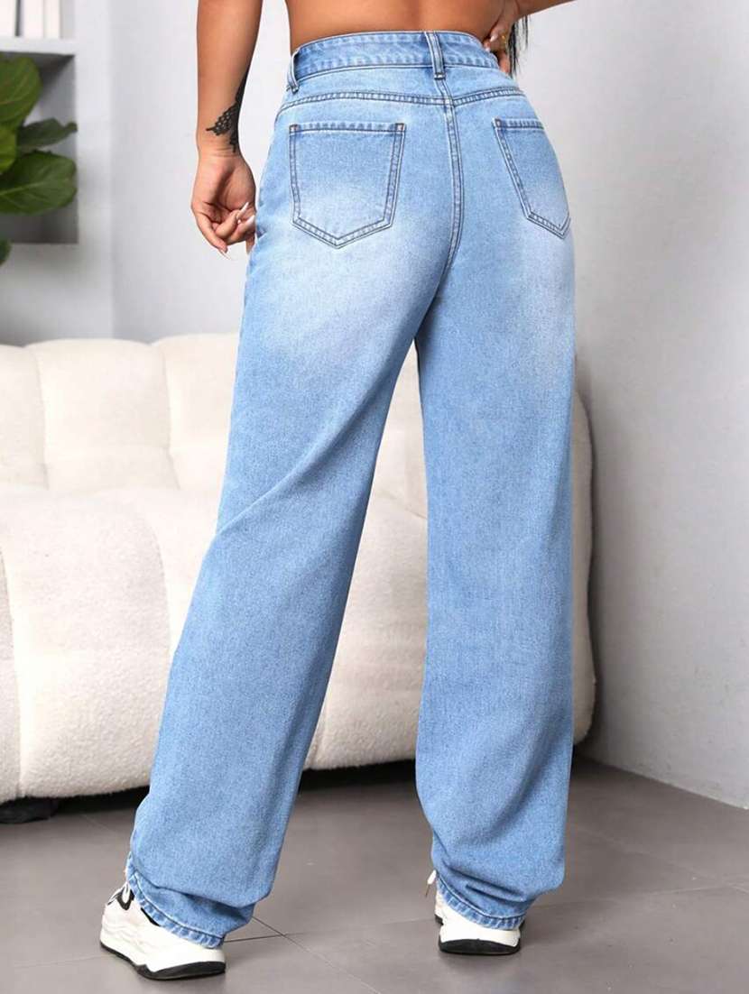 women light blue denim jean - 21382256 - Standard Image - 3