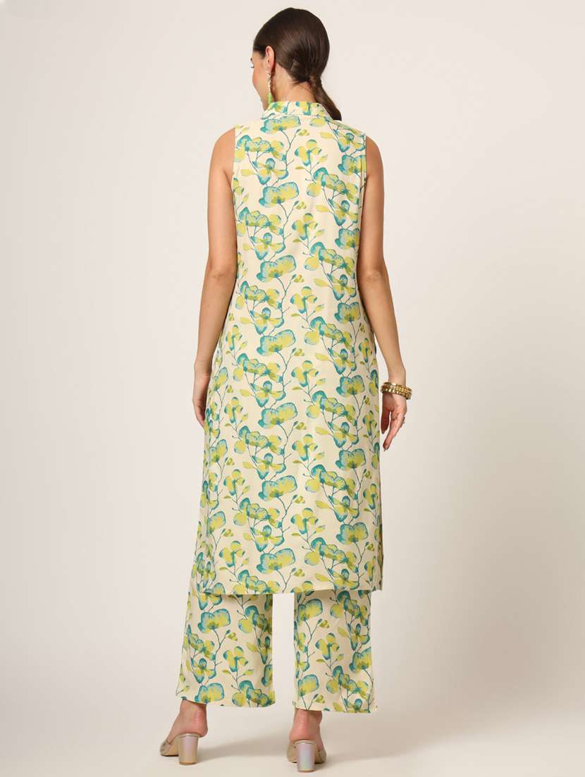women floral printed kurta palazzo set - 21382407 -  Standard Image - 3