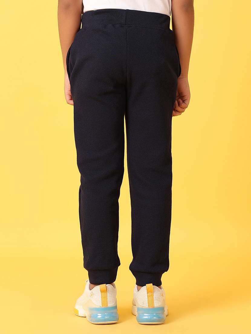 navy blue cotton casual jogger - 21382766 - Standard Image - 3